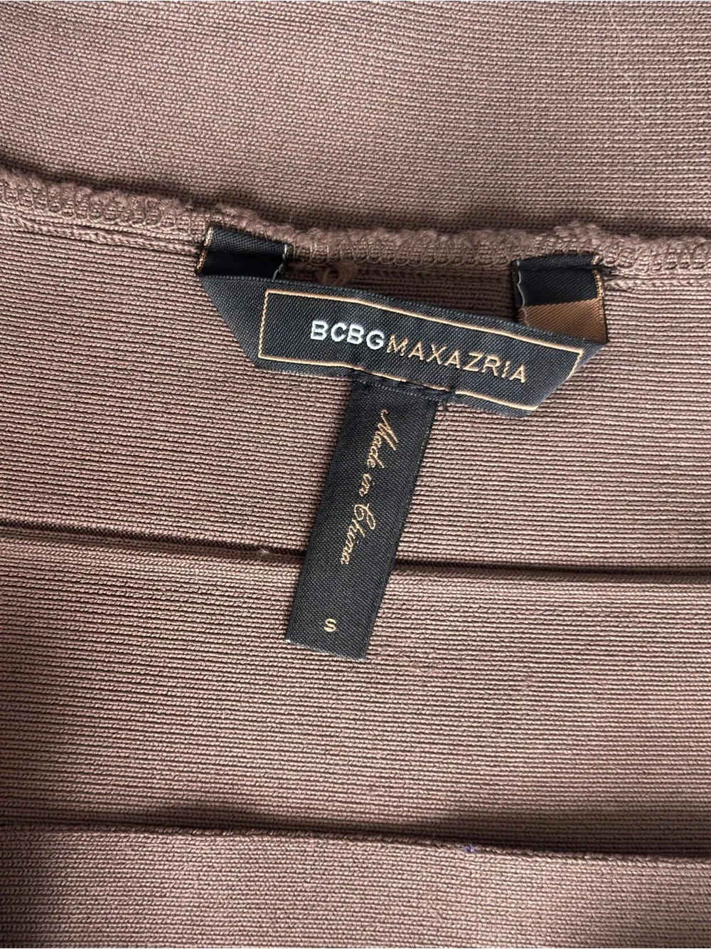 BCBGMaxAzria Bandage Pencil Skirt Grey Dusk Taupe Brown Bodycon Skirt Size Small - Picture 3 of 11
